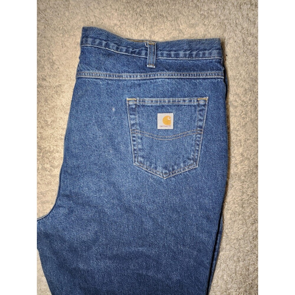 Carhartt Relaxed Fit Denim Work Jeans Men’s 46x30 Blue Heavy Duty RN 51374